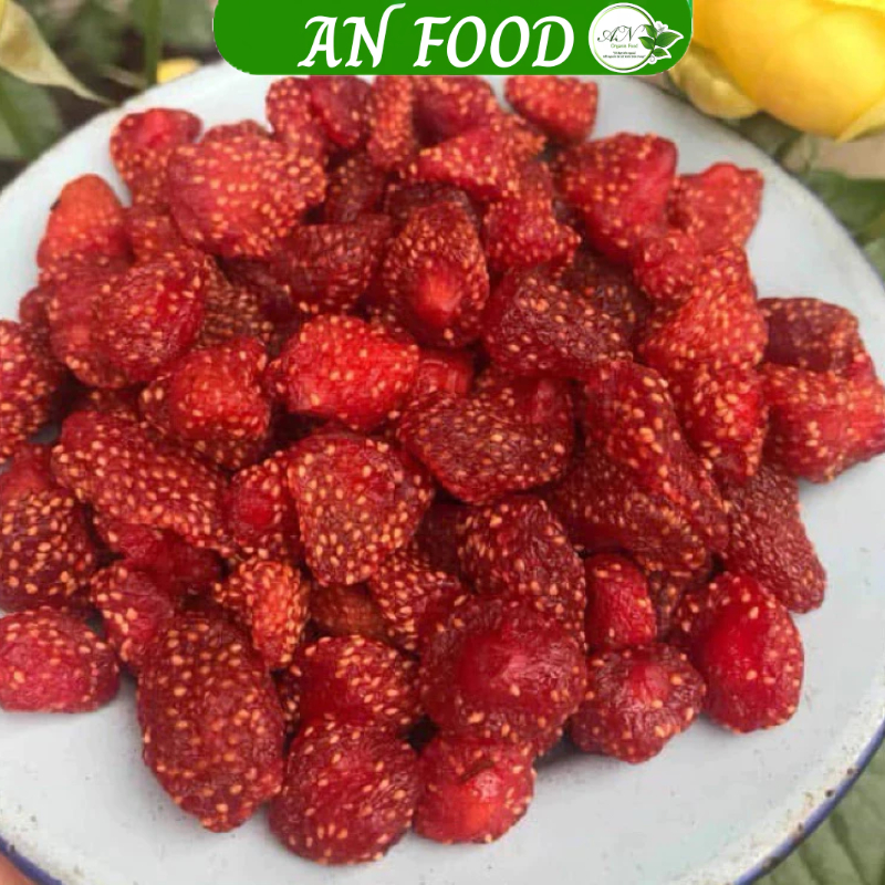 Dâu tây sấy dẻo nguyên trái chua ngọt,dâu tây sấy chua chua ngọt ngọt trái cây sấy dẻo AN Organic Food