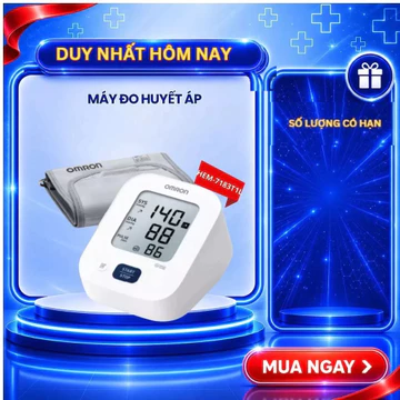 Máy đo huyết áp Omron HEM-7143T1 thao tác 1 nút ấn, lưu trữ 30 kết quả đo, kết nối Bluetooth tiện lợi, Model mới 2022