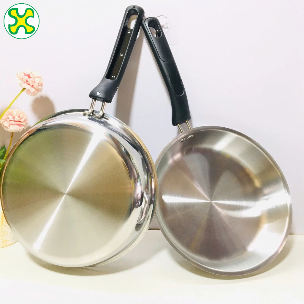 Chảo Inox 304 3 Lớp Liền Đáy 22cm Đáy Từ | BigBuy360 - bigbuy360.vn