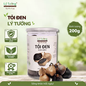 Tỏi Đen 200g - Thực phẩm Lý Tưởng - Tỏi Lên Men Tự Nhiên, Vị Ngọt Dẻo Dễ Ăn