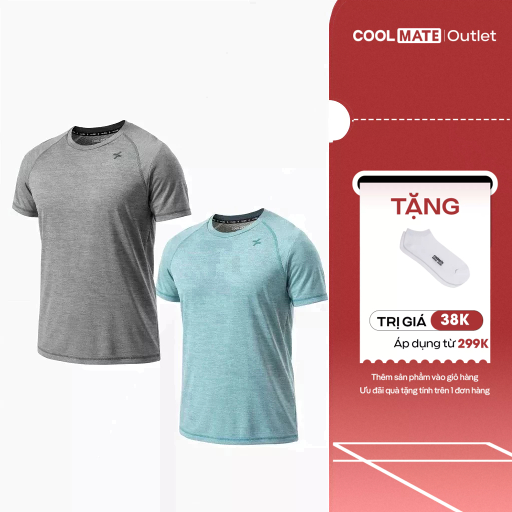 [Tặng 1 quà đơn 299k] Combo 2 Áo thun thể thao nam ExDry - Thoáng Khí- Coolmate