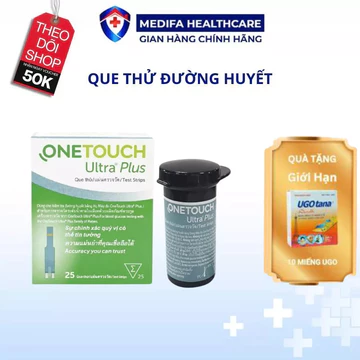 Hộp 25 Que Thử Đường Huyết OneTouch Ultra Plus Dùng Cho Máy Đo Đường Huyết OneTouch Ultra Plus Flex