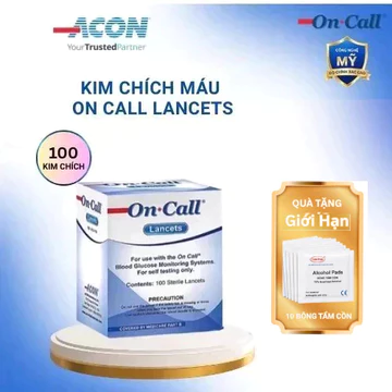 Hộp 100 Kim Chích Máu Đường Huyết On Call Sử Dụng Cho Các Dòng Máy Đo Đường Huyết On Call®