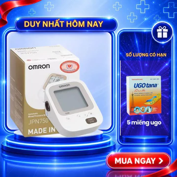 Máy Đo Huyết Áp Bắp Tay Omron JPN750 Phát Hiện Nhịp Tim Bất Thường, Nhập Khẩu Nguyên Chiếc Nhật Bản