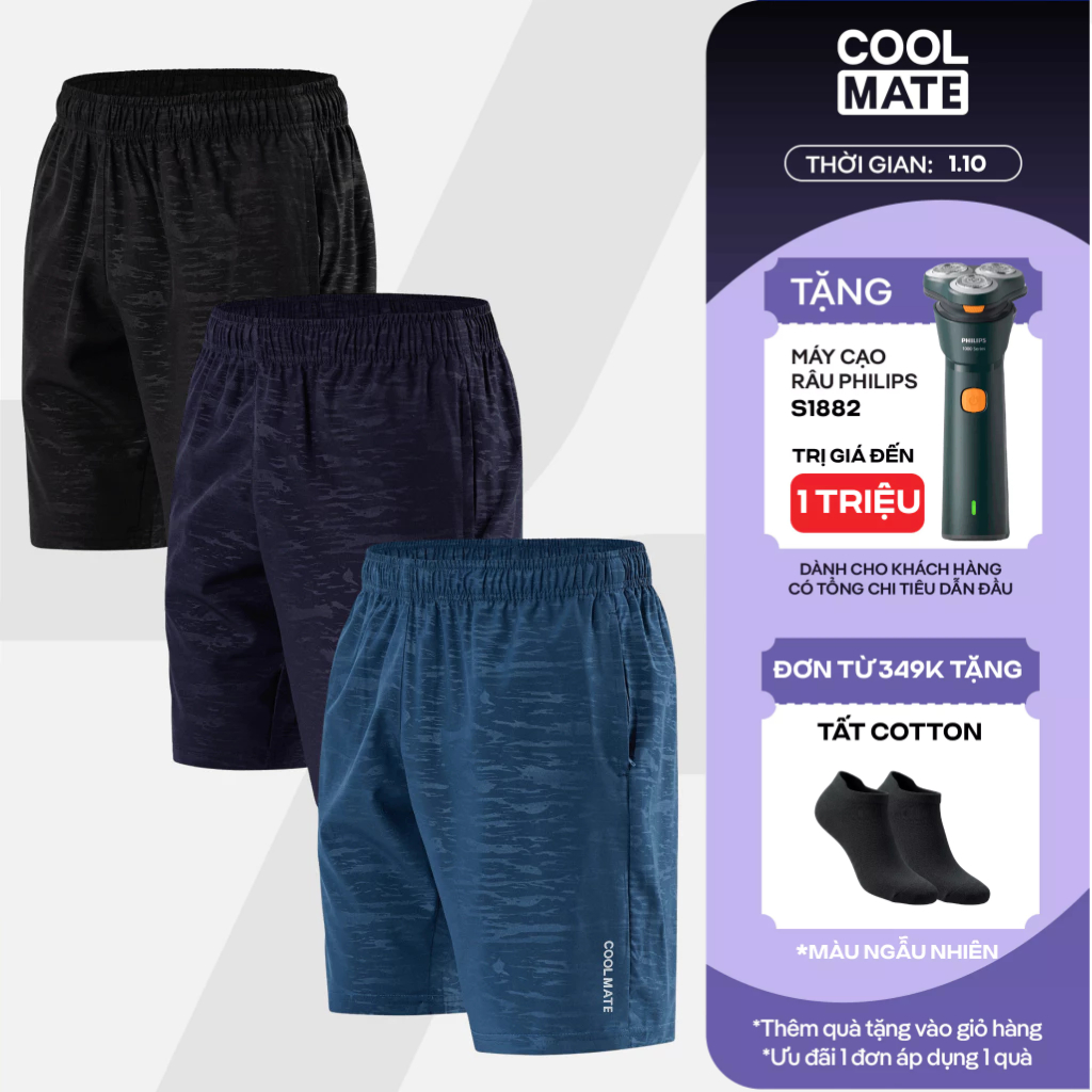[1.10 TẶNG QUÀ ĐƠN 349K]Combo 3 Quần Short nam thể thao 7inch Ultra, Max Ultra Short, Ultra Pro mềm, nhẹ Coolmate