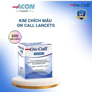 Hộp 100 Kim Chích Máu Đường Huyết On Call Sử Dụng Cho Các Dòng Máy Đo Đường Huyết On Call®