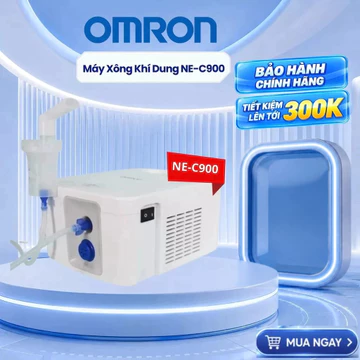 Máy Xông Khí Dung Omron NE-C900 Chính Hãng - Máy Xông Mũi Họng Công Suất Lớn Cho Bé Và Gia Đình