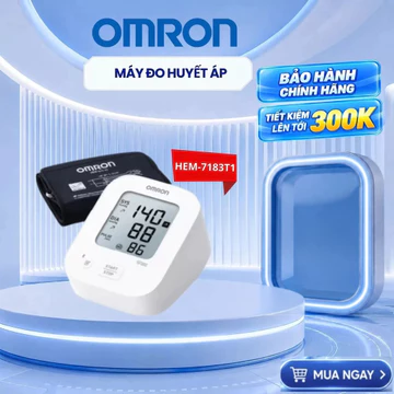 Máy Đo Huyết Áp Omron EZ BT Larger HEM-7183T1-L Vòng Bít Lớn Size L Phù Hợp Với Các Bắp Tay
