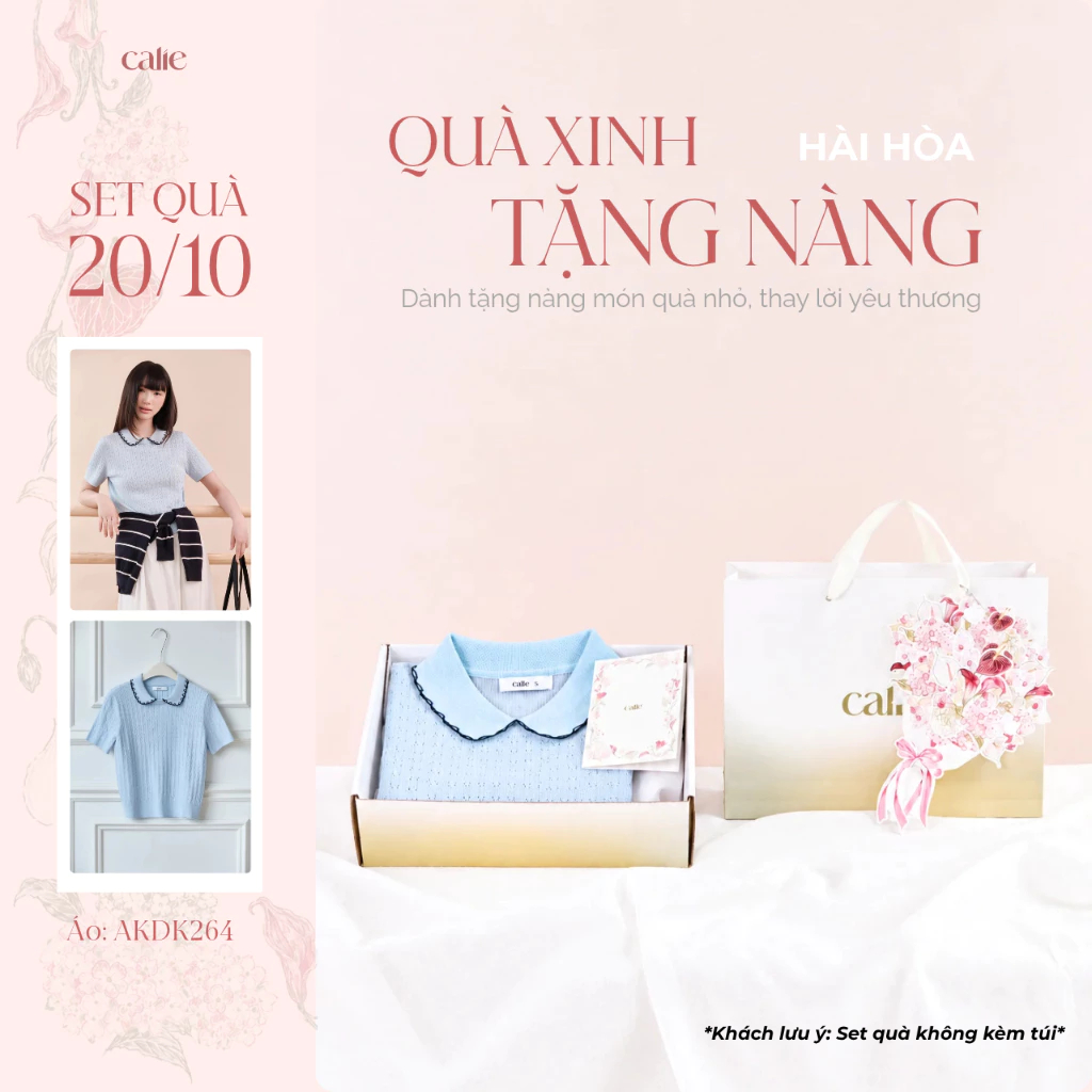 (SET QUÀ 20/10) Áo dệt kim vân nổi cổ sen viền ren nữ tính, dáng thanh lịch thời trang nữ Calie AKDK264