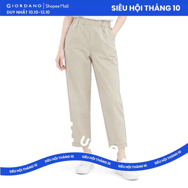 GIORDANO Quần Lửng Nữ Cotton Capri Long Pants 5425256 — ảnh 1