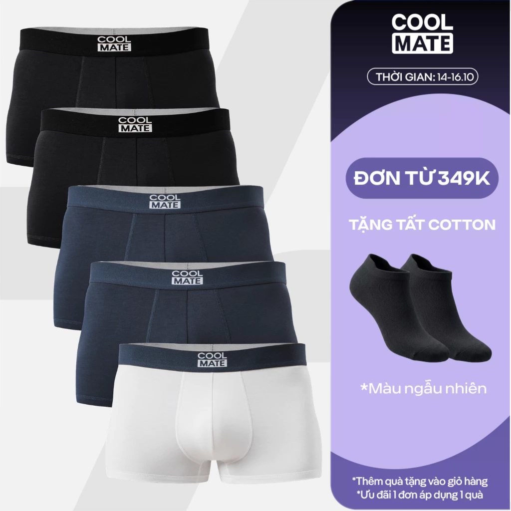 [TẶNG QUÀ ĐƠN 349K]Combo 5 quần lót sịp nam Trunk Bamboo Lenzing Modal Airmesh mềm mại kháng khuẩn khử mùi Coolmate