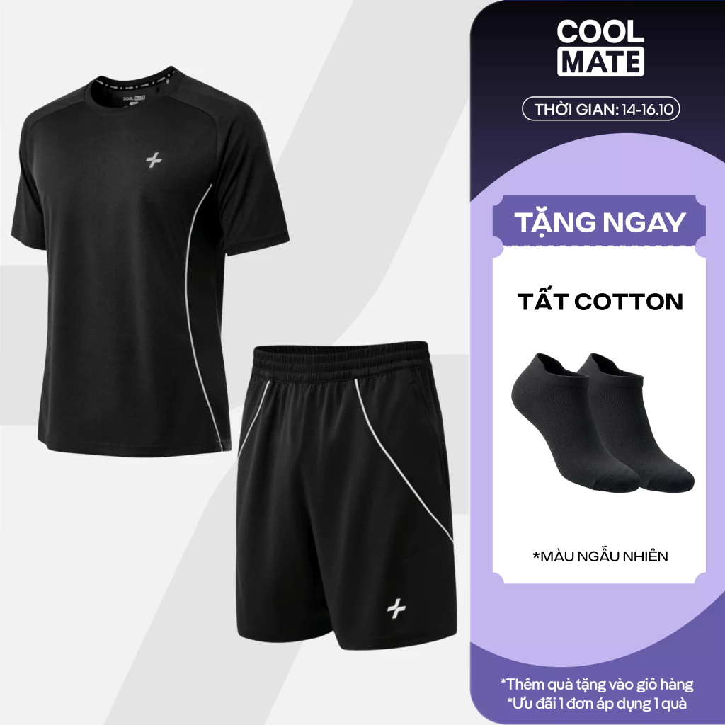 [TẶNG TẤT]Set bộ đồ quần áo thể thao nam pickleball FlexLine Active Thoáng khí thấm hút tốt Coolmate