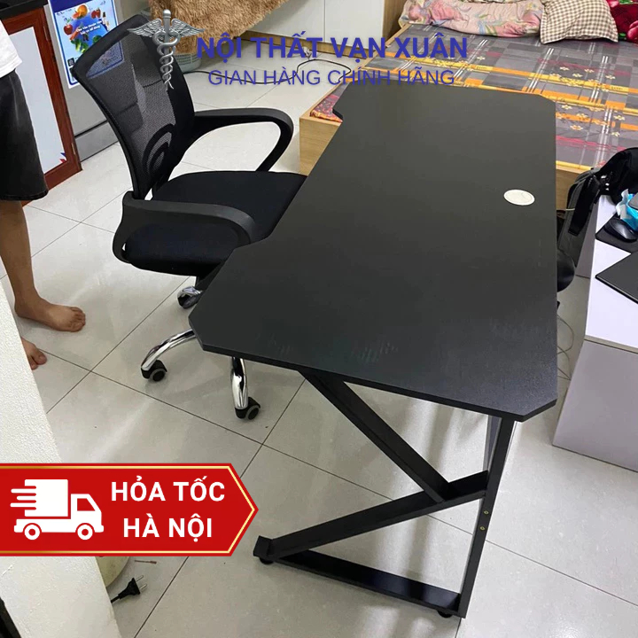 [MẪU MỚI 2026] Bàn làm việc gaming chữ U K Z VX07-1 thiết kế chắc chắn, mặt uống cong, có lỗ đi dây - Nội Thất Vạn Xuân