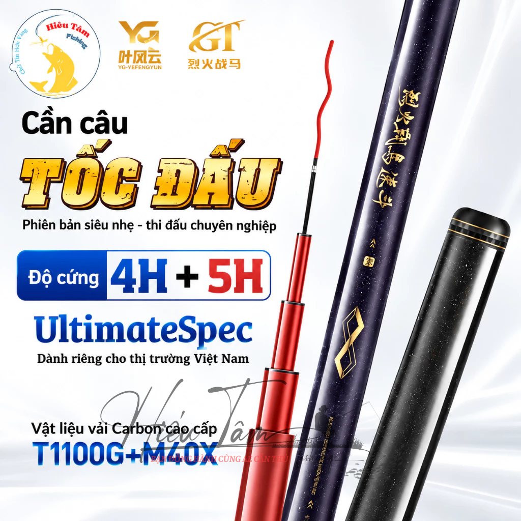 Cần Câu Đài YG Rô Chép Tốc Đấu Phiên Bản UltimateSpec 4H, 5H/ 28i Nẩy Nhẹ Giữ Cá (chính hãng)