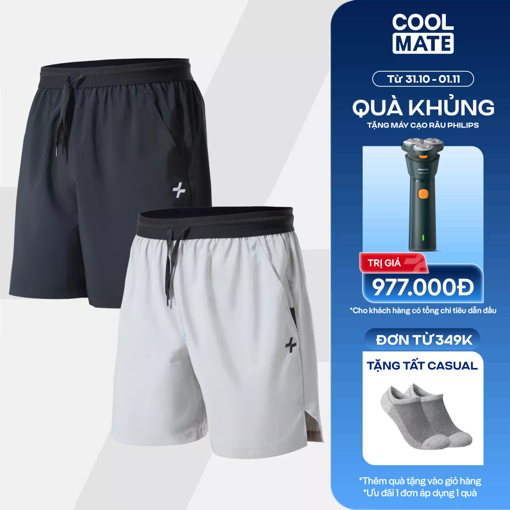 [31.10 TẶNG QUÀ ĐƠN 349K]Combo 2 quần shorts thể thao nam 6 inch đai siêu co giãn thoáng khí quần đa năng Coolmate