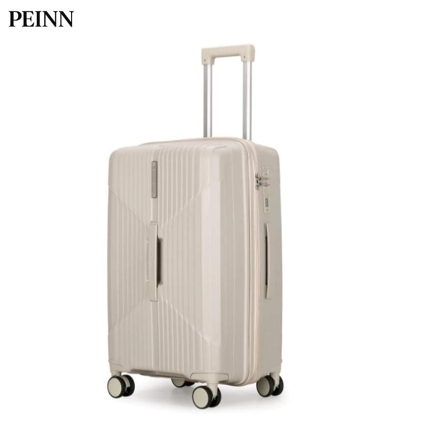 [Peinn]Vali kéo SUNNY CHOCO nhựa PP chống vỡ tuyệt đối, tích hợp cổng sạc USB và ngăn đựng cốc, vali size 28 24 20