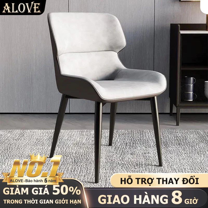 ALOVE Ghế ăn gia đình hiện đại ghế bàn ăn tựa lưng êm ái phong cách Bắc Âu sang trọng | BigBuy360 - bigbuy360.vn