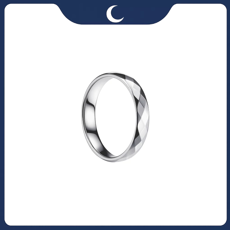 Nhẫn bạc 925 Luna Jewelry unisex bản to 4mm