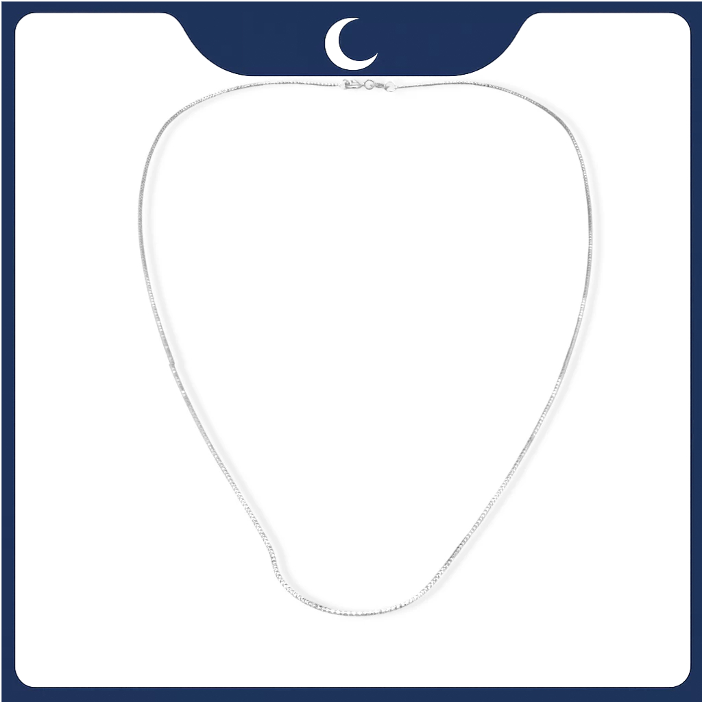 Dây chuyền bạc 925 sợi mảnh khắc máy Luna Jewelry