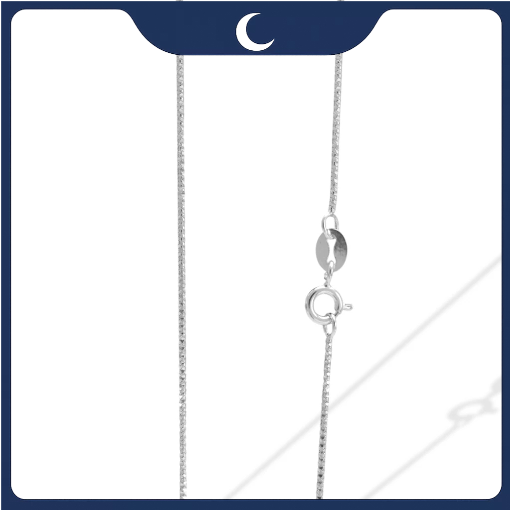 Dây chuyền bạc 925 sợi mảnh khắc máy Luna Jewelry