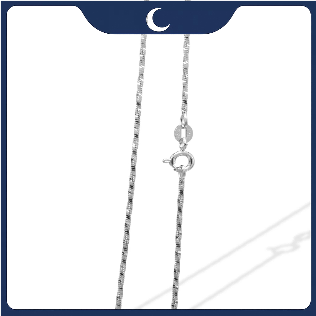 Dây chuyền bạc 925 sợi xoắn vuông Luna Jewelry