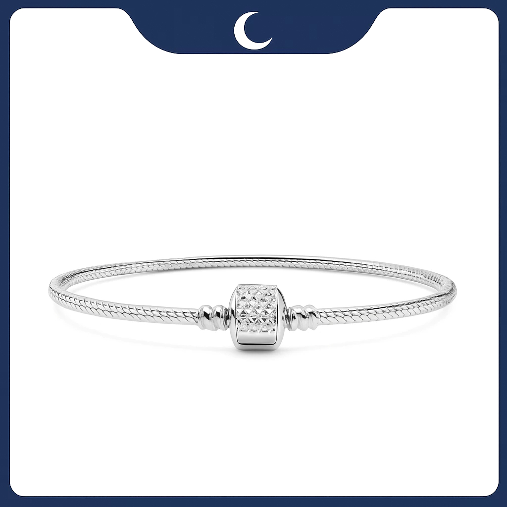 Vòng tay charm bạc 925 cơ bản Luna Jewelry