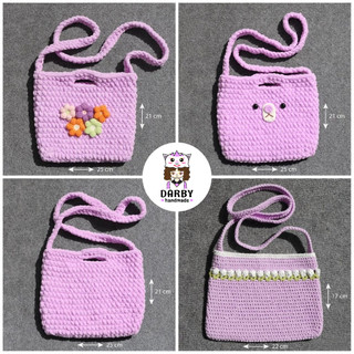 (Đồ Handmade) Túi đeo vai màu tím - Quà tặng độc đáo - Darby Handmade
