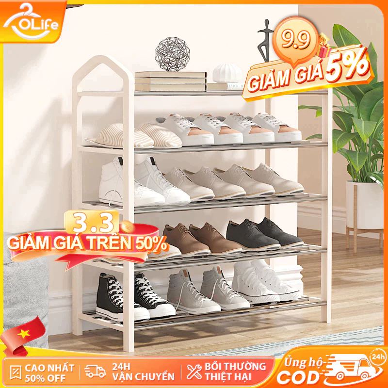 𝐎𝐥𝐢𝐟𝐞 Kệ Giày Dép Tiết Kiệm Không Gian Kệ Để Giày Dép 3~5 Tầng Kệ Giày Chịu Tải Mạnh