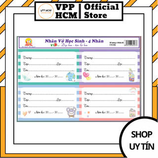 [Giao Nhanh] Nhãn Dán Tập Sách Tibook Decal (10 Ô, 4 Ô, 6 Ô) – Phù Cho Học Sinh Cấp 1, 2, 3