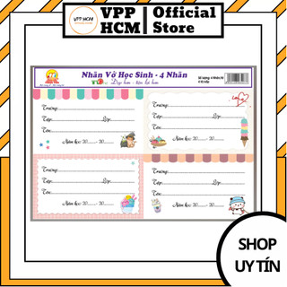 [Giao Nhanh] Nhãn Dán Tập Sách Tibook Decal (10 Ô, 4 Ô, 6 Ô) – Phù Cho Học Sinh Cấp 1, 2, 3