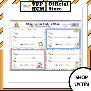 [Giao Nhanh] Nhãn Dán Tập Sách Tibook Decal (10 Ô, 4 Ô, 6 Ô) – Phù Cho Học Sinh Cấp 1, 2, 3