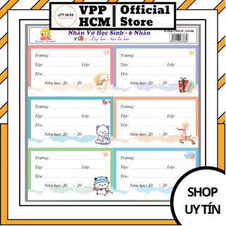[Giao Nhanh] Nhãn Dán Tập Sách Tibook Decal (10 Ô, 4 Ô, 6 Ô) – Phù Cho Học Sinh Cấp 1, 2, 3