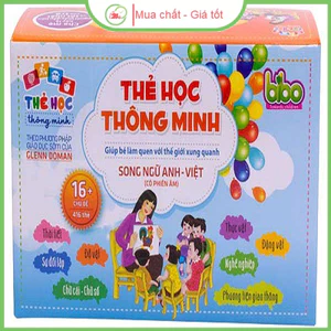 HỘP 416 THẺ HỌC 16 chủ đề THÔNG MINH quà tặng cho bé