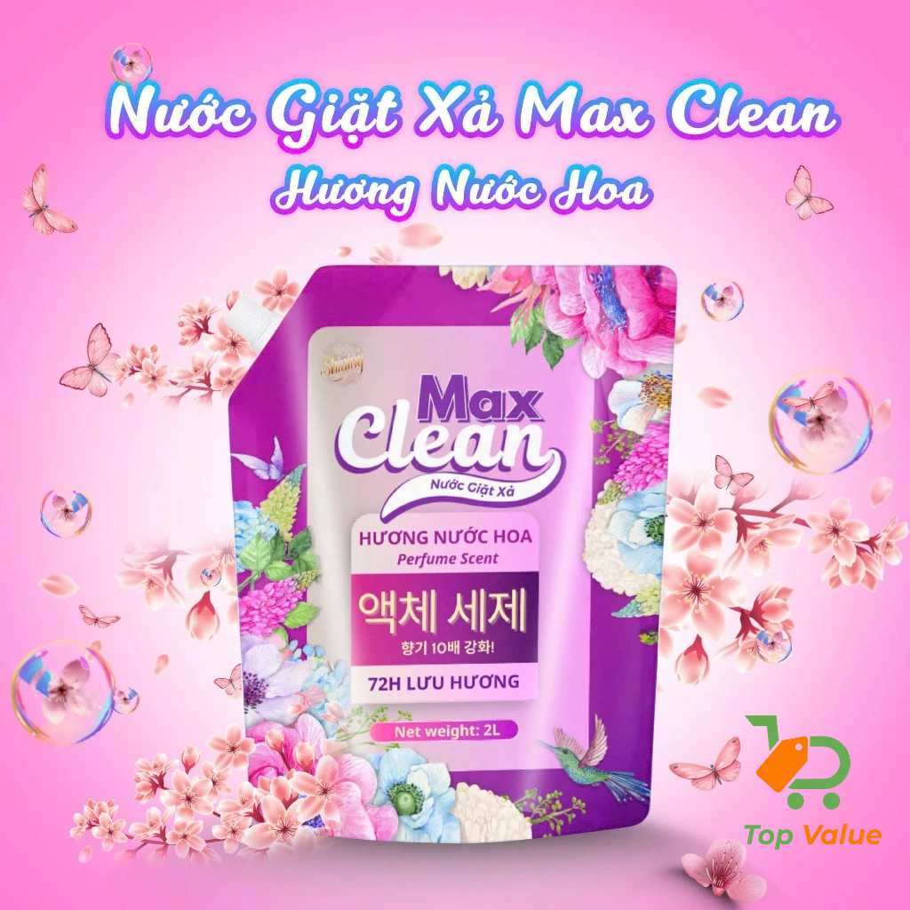 [Top Value] Nước giặt Maxclean CH35 túi 2L hương nước hoa