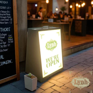 Standee hộp đèn bảng vẫy ngoài trời PVC 18mm Đèn led in UV cho quán | LynhDecor miễn phí thiết kế