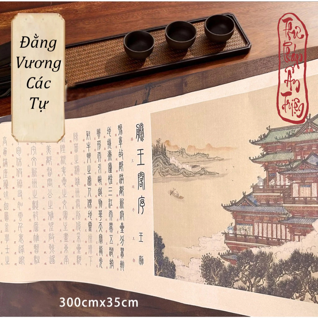 [Tặng bút mực + tua rua] Luyện Chữ Thể Triện Thư Luyện Nét Bút Lông Thư Pháp Lan Đình Tự Đằng Vương Các Tự