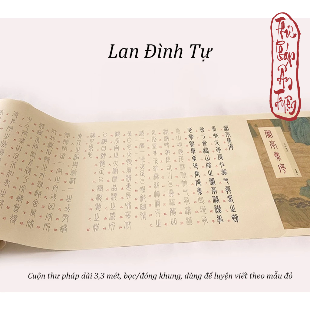 [Tặng bút mực + tua rua] Luyện Chữ Thể Triện Thư Lan Đình Tự Đằng Vương Các Tự Luyện Nét Bút Lông Thư Pháp