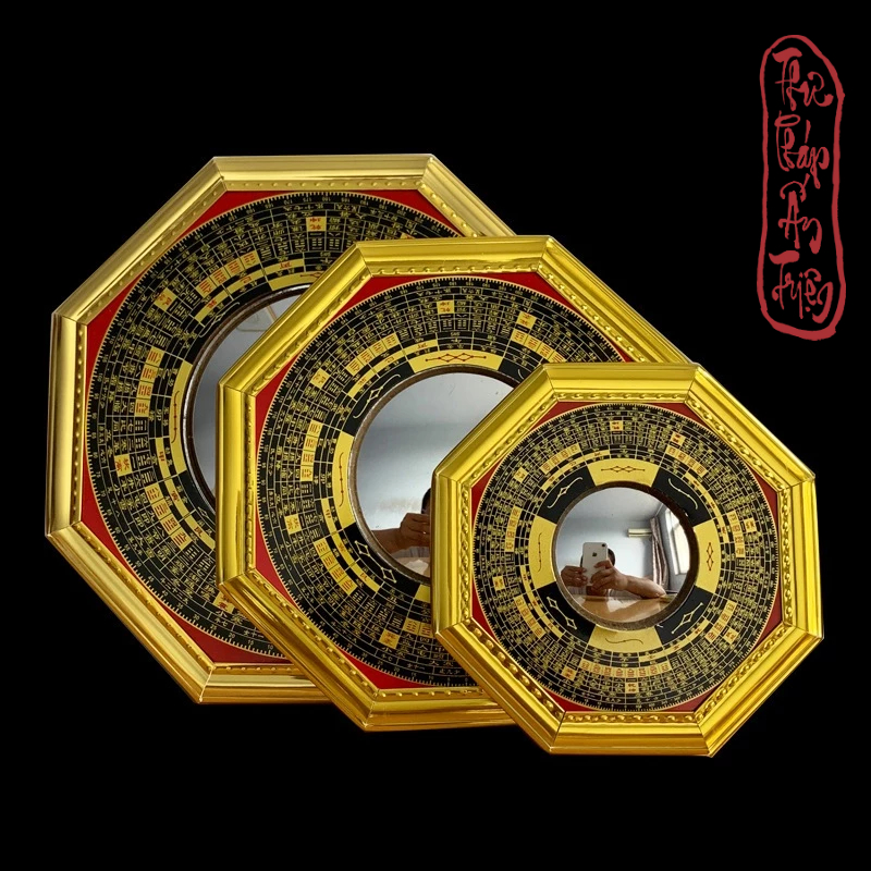 Chất Liệu Gỗ Cao Cấp Gương Bát Quái Gương La Kinh Lồi