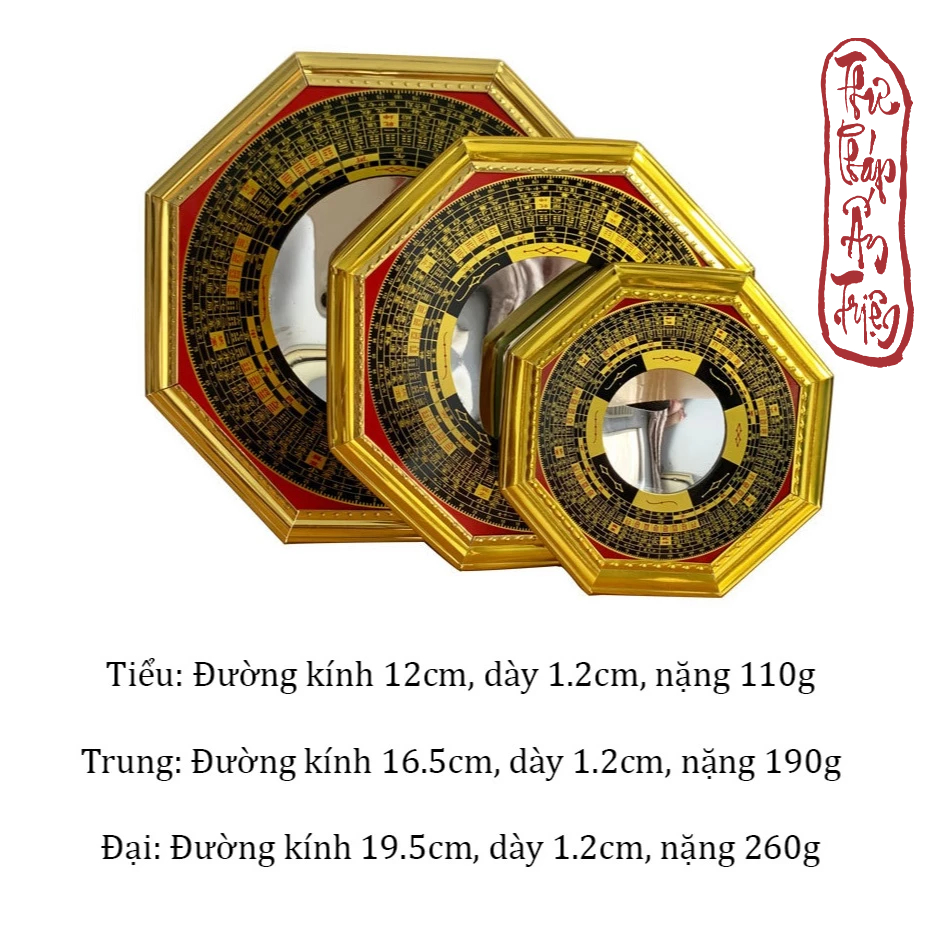 Chất Liệu Gỗ Cao Cấp Gương Bát Quái Gương La Kinh Lồi