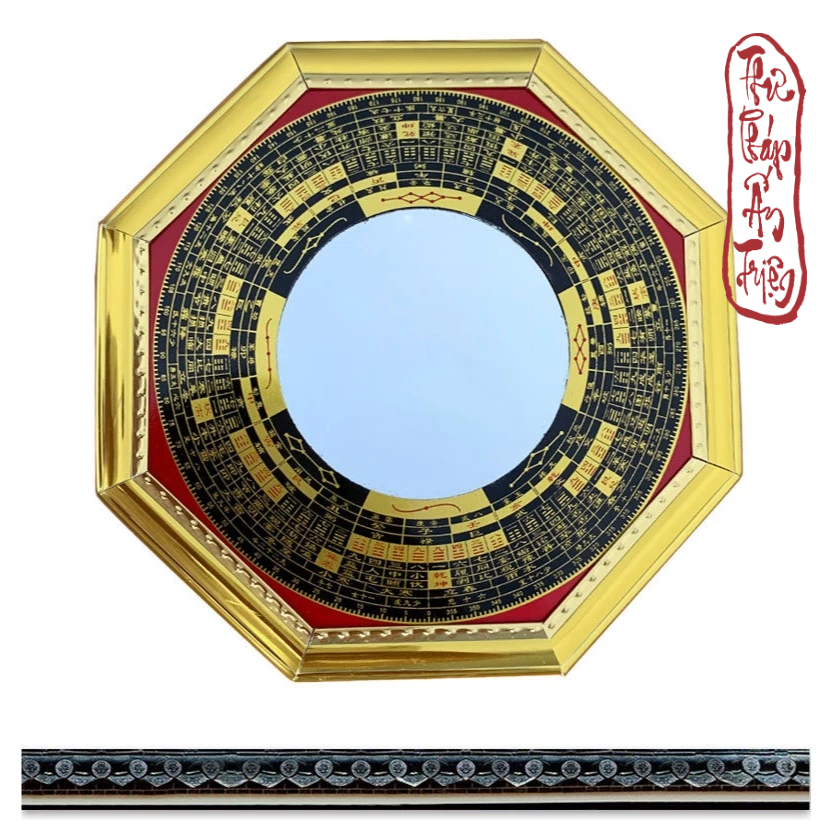 Chất Liệu Gỗ Cao Cấp Gương Bát Quái Gương La Kinh Lồi