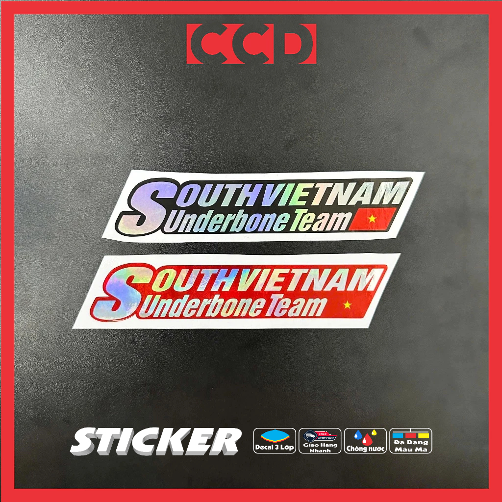 Tem Decal Phản Quang 7 Màu Southvietnam - Sticker Hội Nhóm Xe Tay Gas ...
