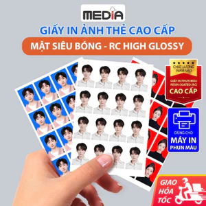 Giấy In Ảnh Thẻ Cao Cấp Media A4/A5/A6 Giấy In Hình Thẻ Siêu Bóng RC High Glossy Photo Paper