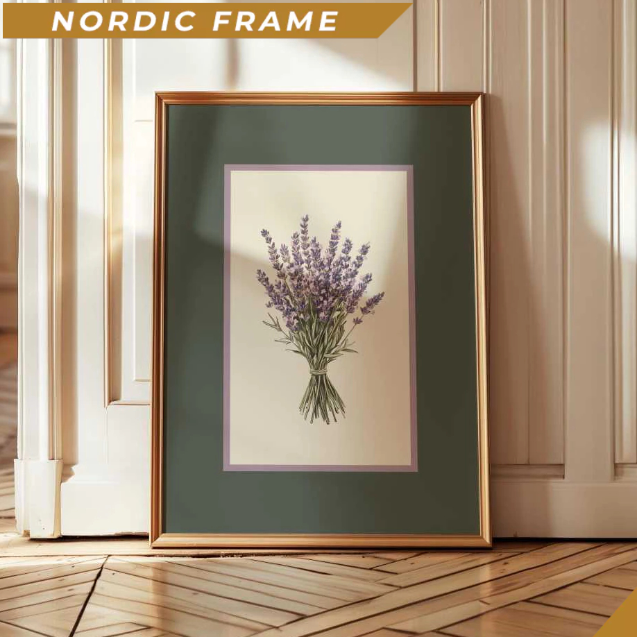 Tranh treo tường, Lavender Bouquet Wall Art Printable Botanical Flower ...