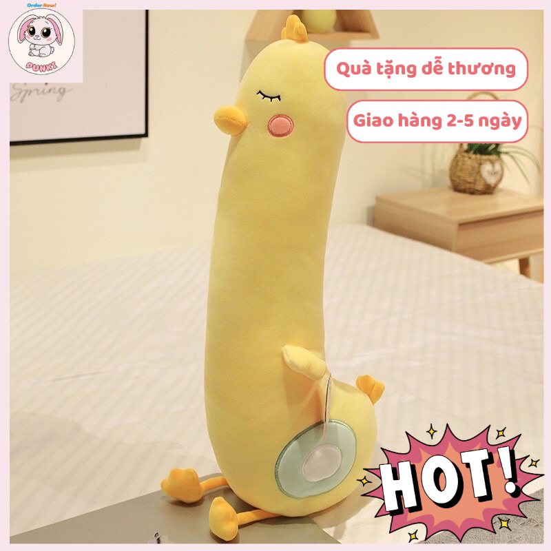 Gấu Bông Gà Vàng – Gà Ôm Dài Cute ❤️Xưởng Gấu Hoa Bình❤️