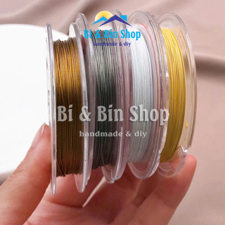 Dây Cước Lõi Thép Hàn Quốc 0.38mm Dùng Xỏ Vòng Đeo Tay, Làm Trang Sức Handmade