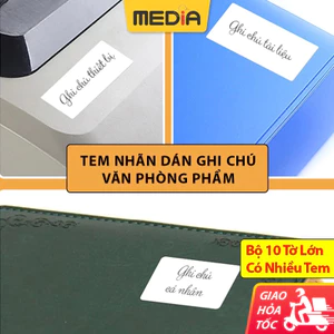 Giấy note dán ghi chú văn phòng phẩm A5 10 tờ Giấy decal Media in nhãn tem dán sticker Tem dán tomy