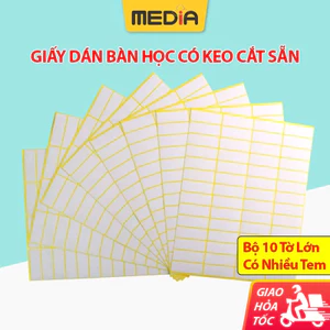 Giấy Dán Bàn Học A5 Media, Giấy Decal In Nhãn Dán Decal Media Miếng Tem Nhãn Tomy A5