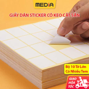 Giấy Decal A5 Xấp 10 Tờ Nhãn Dán Media Giấy In Tem Dán Sticker Decal Media Miếng Dán Nhãn Decal Tomy