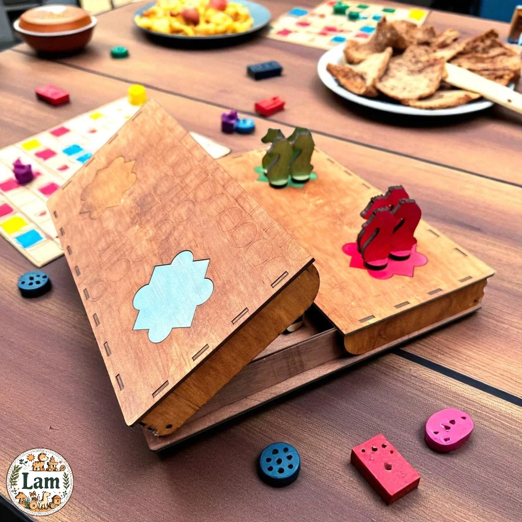 Cờ Cá Ngựa Bằng Gỗ Plywood 5mm,có hộp gỗ | LAM miễn phí khắc tên theo yêu cầu làm quà tặng lưu niệm