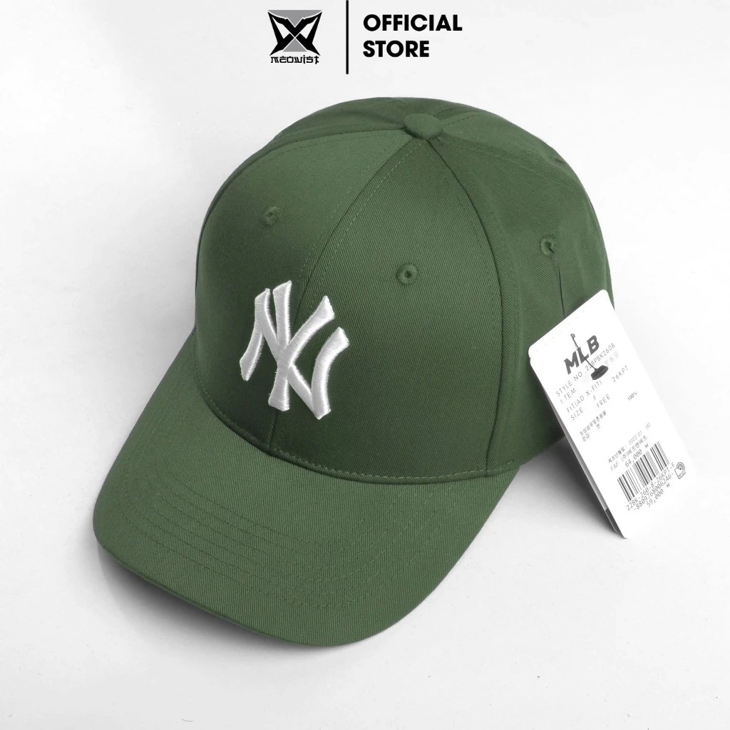 Mũ Nón lưỡi trai Meowist chất liệu vải Kaki Dark Green Logo NY , nón lưỡi trai Thời trang, Thể thao